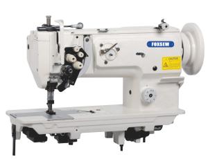 Quality Twin Needle Unison Feed Walking Foot Heavy Duty Leather Sewing Machine with Split Needle Bar wholesale