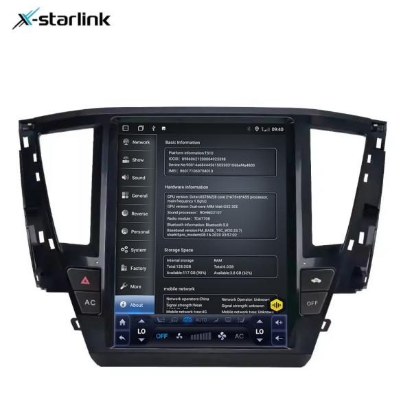 Car Android Player Mitsubishi Pajero Radio Car 8+128G Video Player 12.1'' 2020+