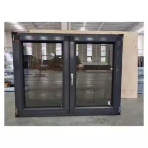 China Dark Gray PVC Tilt And Turn Window UPVC Tilt Turn Casement Windows For Home on sale
