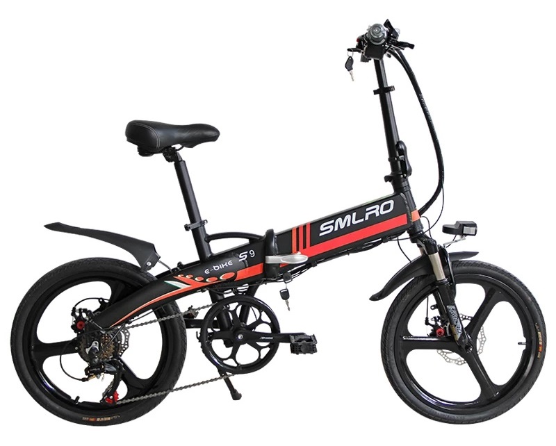 SMLRO 20 Folding E Bike , Brushless Geared Fat Tyre E Bike 40miles Per Power