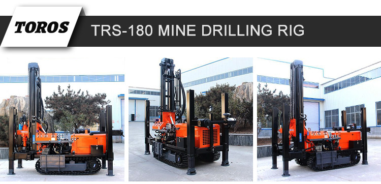 YUCHAI Engine Diesel Powered 300mm Water Well Drilling Rig 7000kg Weight