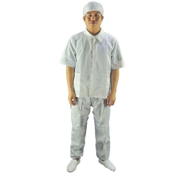 Cheap Stripe Grid ESD Cleanroom Garment Antistatic Cleanroom Smock Coverall Suit Clothing Clothes for sale