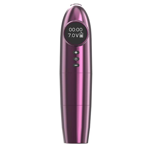 LCD Display Rotary Tattoo Machine Wireless Purple Color Professional Tattoo Gun