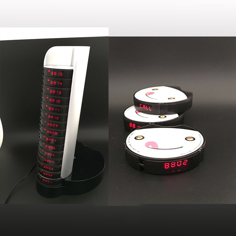 FM full waterproof guest vibrating wireless restaurant coaster pager with KPI to combine with POS system
