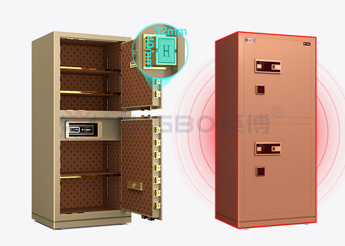 YINGBO Solid Steel Dual Alarm Luxury Office Safe Box Fingerprint Lock YB/N7-150D