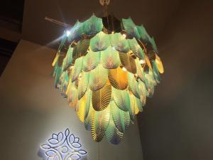 Quality Artistic Colorful Chandelier Bevels Refractive Stained Glass Crafts wholesale