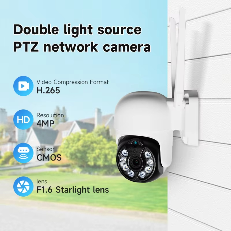4MP HD Security Tuya Smart Wifi Camera Auto Tracking PTZ Home Network CCTV Camera Wireless Network Camera