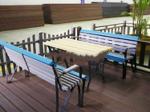 Solid Plastic Outdoor Park WPC Chair Polymers WPC Garden Bench Wood Plastic