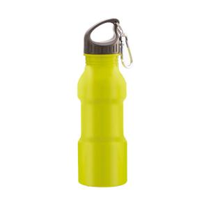 Quality 500ml yellow aluminum portable sports water bottle with carabiner wholesale
