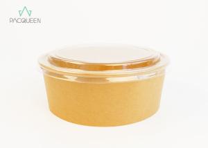 Quality Recyclable Takeaway Food Containers Kraft Paper Bowls PLA Lining For Street Food wholesale