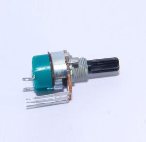 16mm rotary potentiometer, carton potentiometer with metal shaft, potentiometer