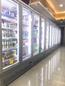 Quality Air Cooling Commercial Upright Freezer / Upright Display Cooler R290 Refrigerant wholesale