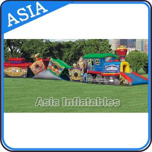 Quality PVC Tarpaulin Circus Train Inflatable Theme Park High Durability wholesale