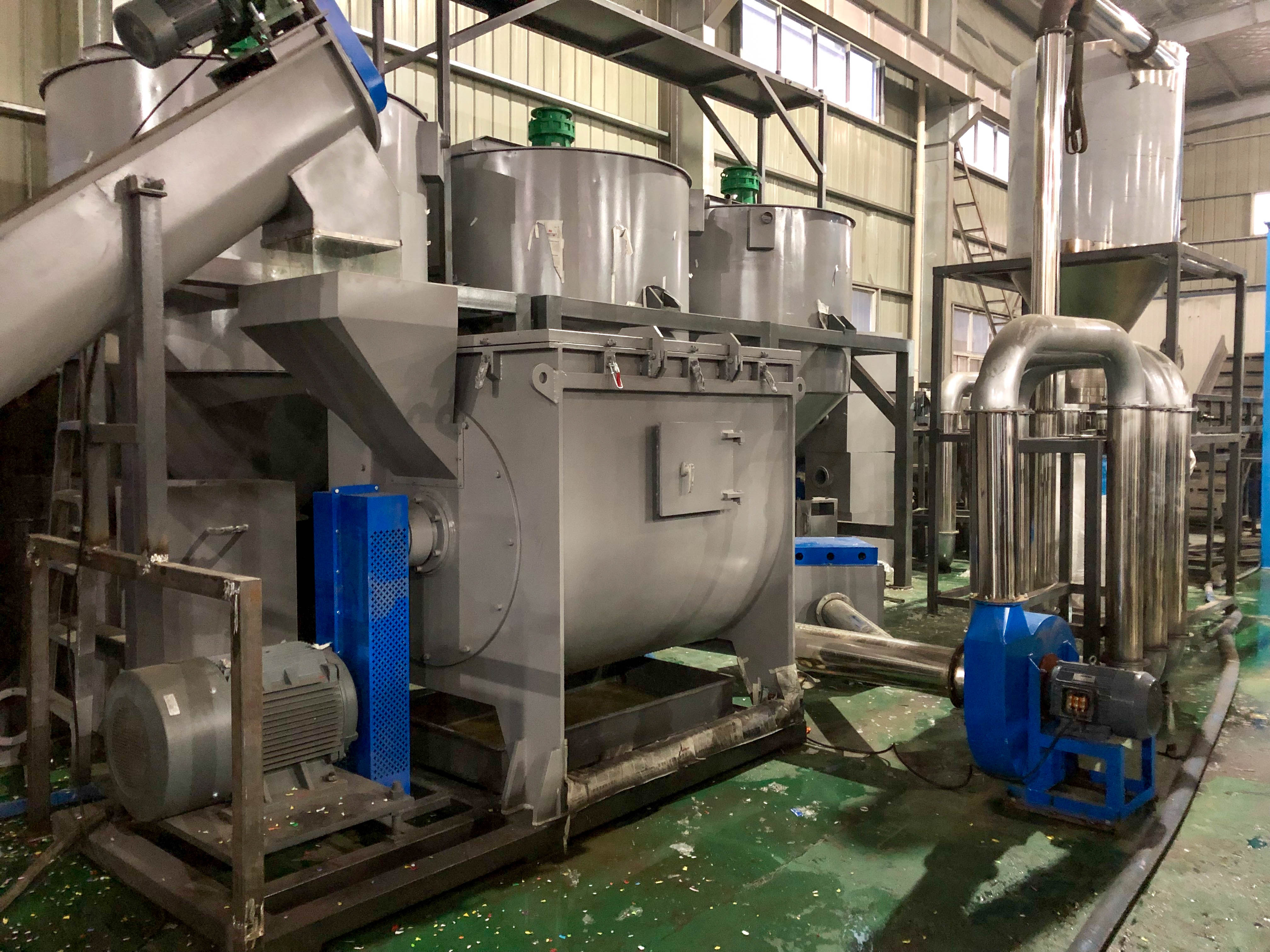 300-1000kg/H Agricultural Film Recycling Machine HDPE Pelletizing