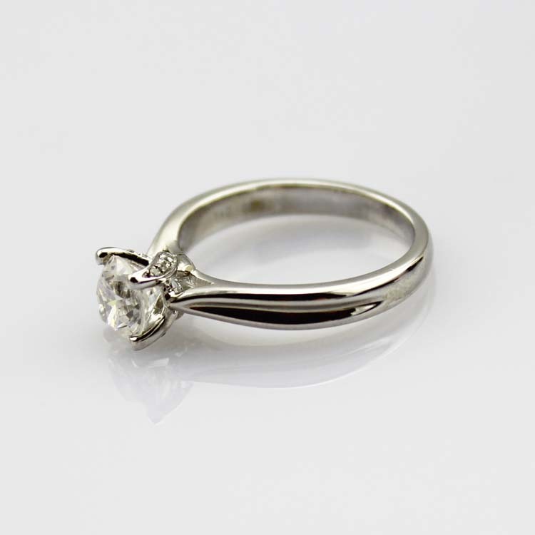 925 Sterling Silver Jewelry Engagement Ring with Clear Cubic Zirconia(R290)
