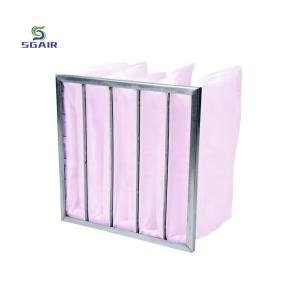 Quality Large Air Flow Fiberglass Pocket Filter Large Effective Filter Area wholesale