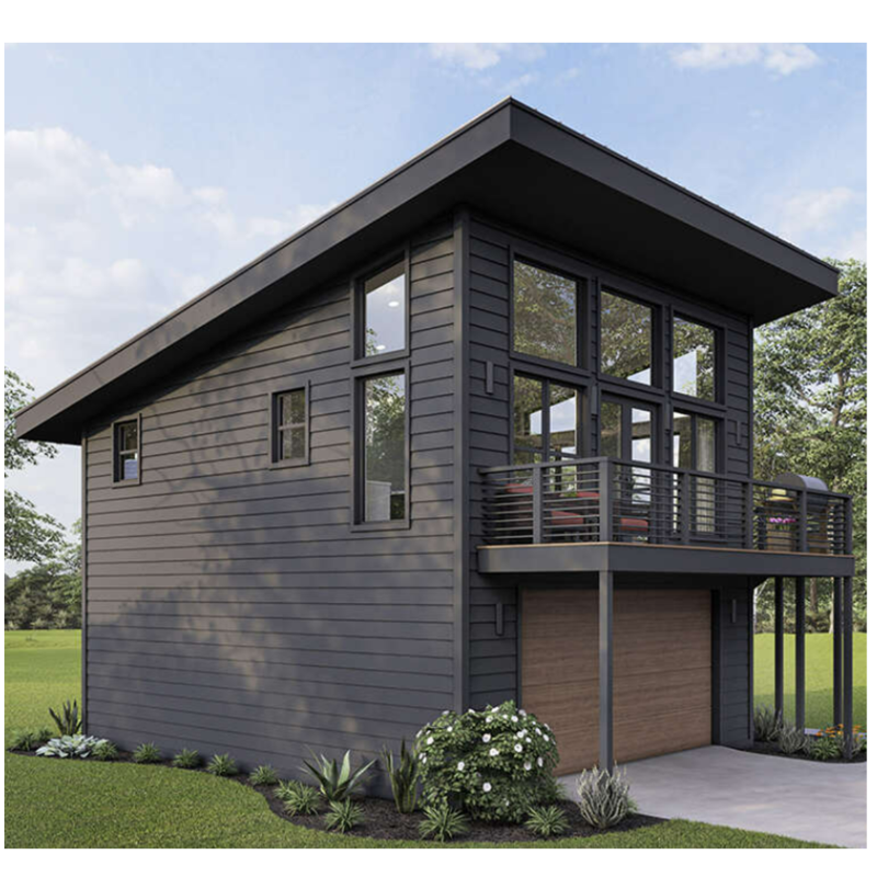Galvanized Steel Square Tubes 2 Bedroom Outdoor Building Prefab Shipping Container House for Villa/Hot Courtyard Garden