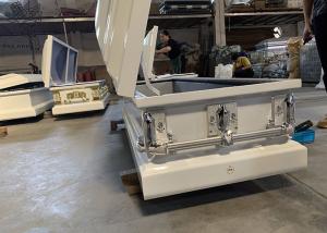 Quality Rectangle Stainless Metal Casket Case With Durable Metal Construction wholesale