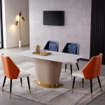 Marble Rectangle Counter Height Dining Table Chair Sets OEM ODM