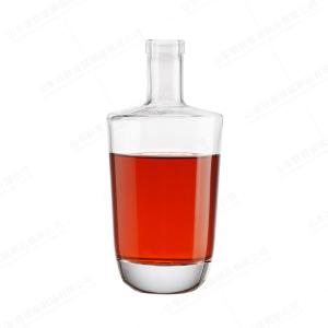 Quality Glass Brandy Gin Rum Tequila Vodka Spirits Bottle With Lid 750ml Body Material Glass wholesale