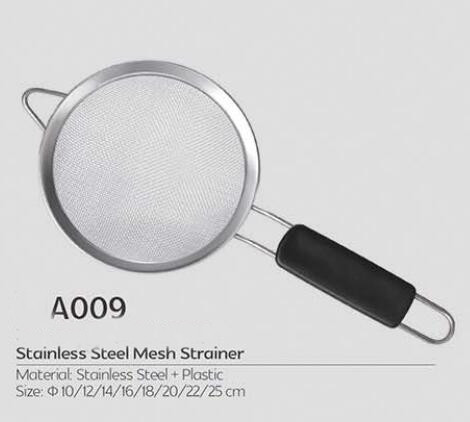 Good helper for cooker Stainless steel large colander with long handle in kitchen tea and coffee strainer