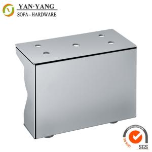Quality 60mm high durable furniture fitting zinc alloy square sofa legs SL-117 wholesale