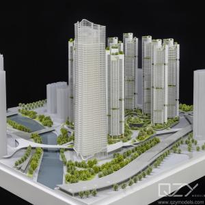 Quality Residential Commercial Miniature Building Models 3D Skyscraper Aedas 1:600 wholesale