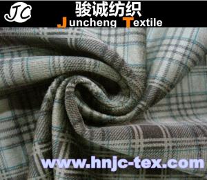 Quality 100% polyester plaid cotton imitation velvet fabric/grid printing Imitation Cotton Velvet wholesale
