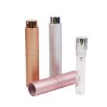 Rose Gold Silver Rotary Airless Pump Bottle 0.34 To 0.5 Ounce Sample Perfume