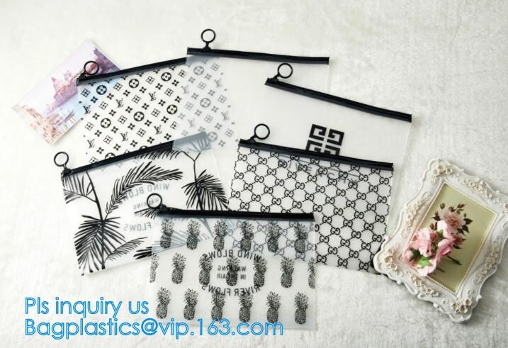 underwear packing slider zipper bags with hanger, Cosmetic k clear bubble bags, Manufacturer Clear Vinyl Slider Ba