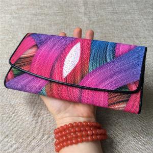 Quality Thailand Authentic Stingray Skin Women's Card Holders Wallet Genuine Leather Female Coin Pocket Lady Large Clutch Purse wholesale