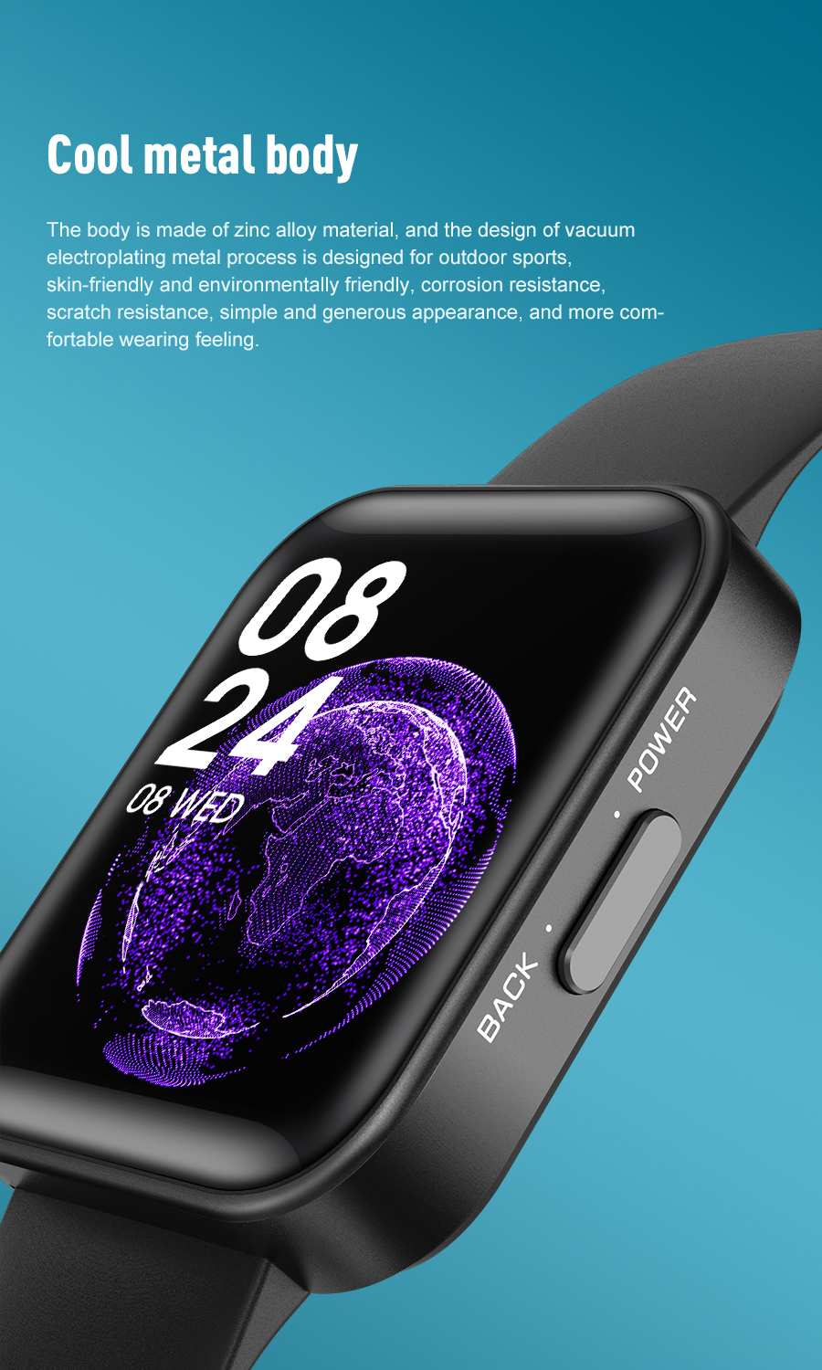 IP68 1.69inch HD Screen Smart Watch sleep heart rate monitor