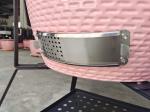 Charcoal 22 Inch Pink Ceramic Kamado Grills BBQ Bamboo Handlle