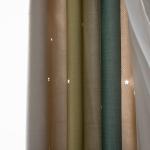 Blackout Polyester Shower Curtains Self Embroidered Insulated