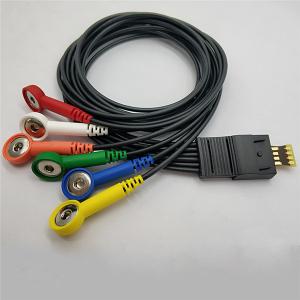 Quality 60cm 90cm, 6 Lead black Holter ECG Cable, Snap, Schiller MT101 / MT102 Compatible, China Medical wholesale