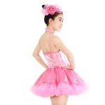 Knee Length Tieres Girls Jazz Costumes Tap Dance Dress Custom Service Dance