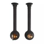 Morden Central Ceiling Mounted Floating Suspended Globe Wood Fireplace