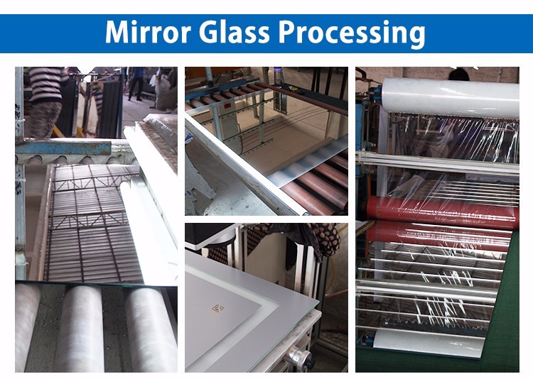 High Output SMD LEDs Custom Decorative Lighted Fogless LED Mirror for Hotel Bathrooms