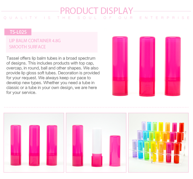Push Up Colored Chapstick Tube Holder Mini Use In Lipstick Packaging
