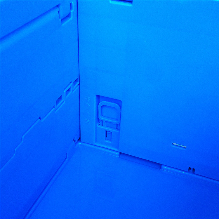 Stable Blue Collapsible Plastic Containers / Folding Plastic Crates