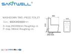 Cistern Compact Stand Ceramic Toilet American Standard SWC1021 665 * 345 * 830