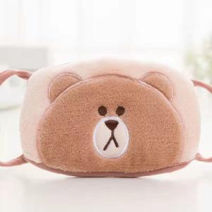 Quality Cartoon Cute Pure Cotton Plush Mask Breathable Thickened Cold Proof 15cm*9cm wholesale