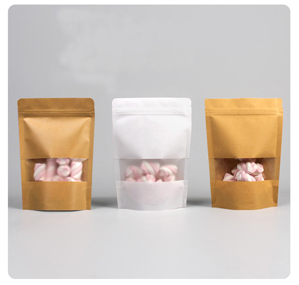 50-150microns Kraft Paper Stand Up Pouch