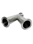 Quick Install Stainless Steel 304 316 Sanitary Clamped Lateral Tee 45 Degree Y