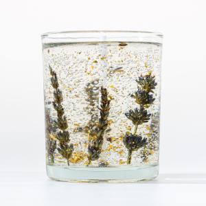 Quality Decorative Dried Flower Candles And Gel Wax Glass Jar Scented Candle wholesale