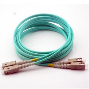 Quality OM3 50/125 Fiber Optic Patch Cord , Multimode SC To Lc Fiber Jumper Low Loss wholesale