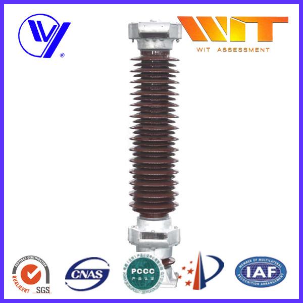 120KV Brown Porcelain Surge Arrester for Railway Power Station IV Level
