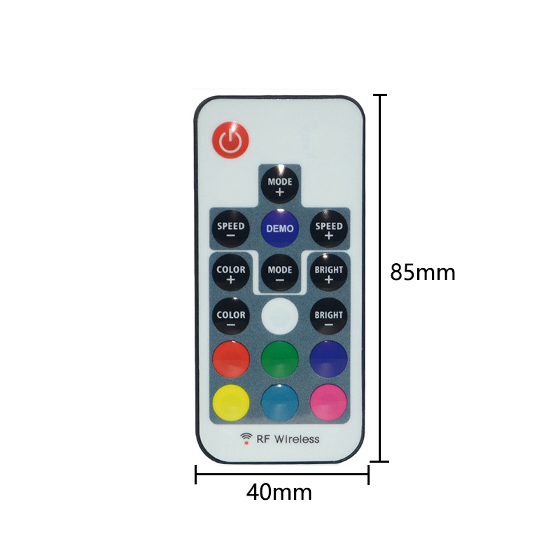 17 Key LED Mini Controller 12V 3 Channel RF Wireless Remote For 5050 LED Strip