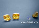 Fashionable Gemstone Cushion Cut Moissanite Yellow 1.0mm -16mm