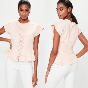 Quality Pink Corset Fitness Clothing T Shirt Women wholesale